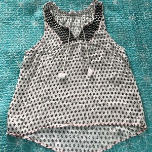 Aeropostale Black and White Patterned Blouse